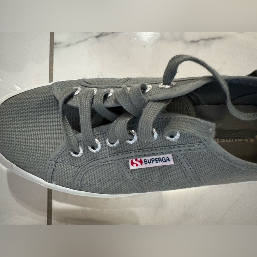 Gray Superga size 9 sneakers great condition see pictures